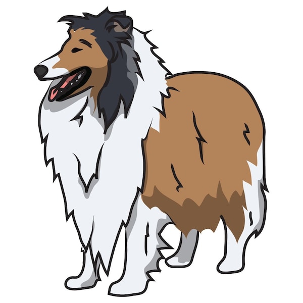 Signmission Collie Dog Decal, Dog Lover Decor Vinyl Sticker D-12-Collie - main
